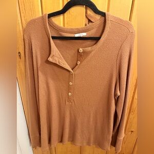 Maurices Button-Down Ribbed Top 1x
